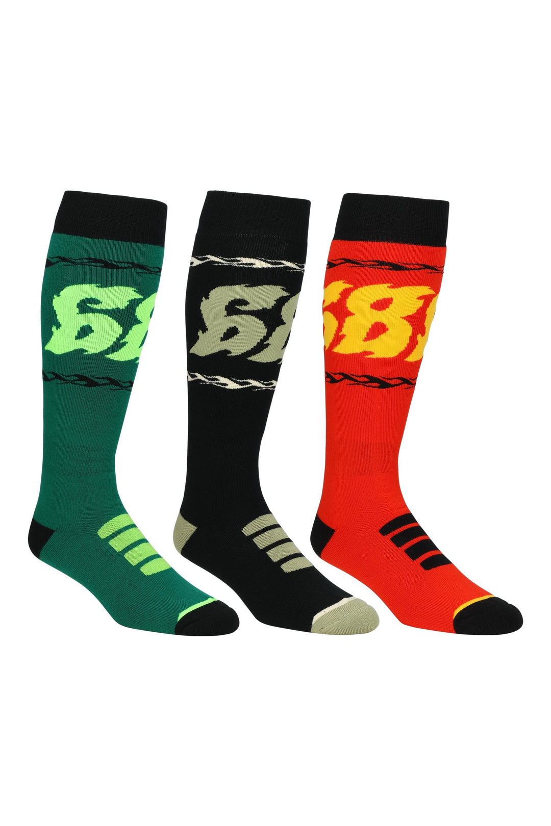 686 - MENS FLAME SOCKS 3-PACK 25/26