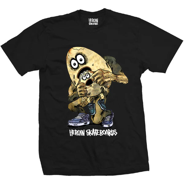 HEROIN - EGG EATER TEE - BLACK