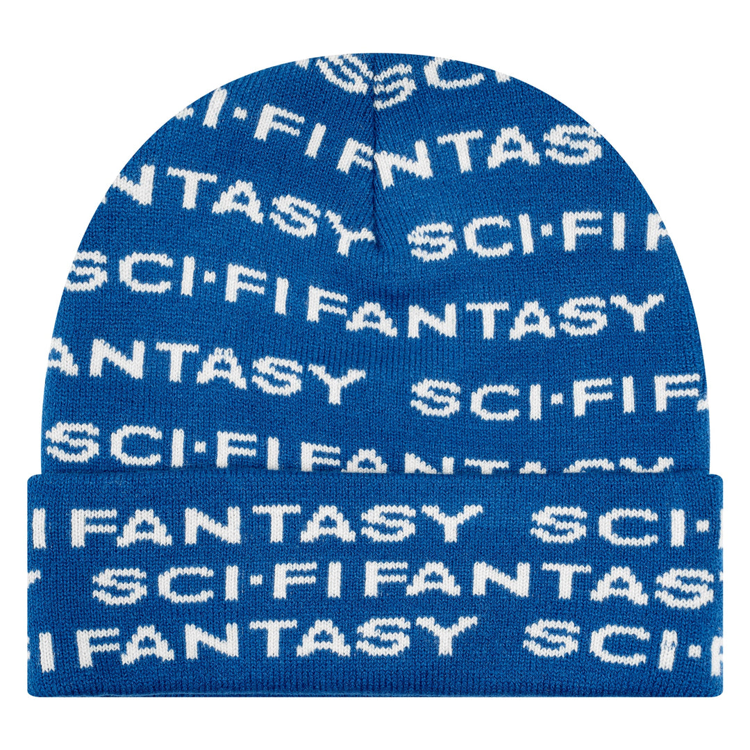SCI-FI FANTASY - REPEAT LOGO BEANIE - BLUE