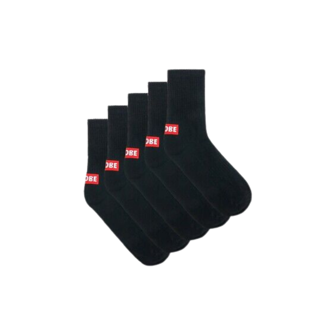 GLOBE - MINIBAR CREW SOCKS 5-PACK - BLK