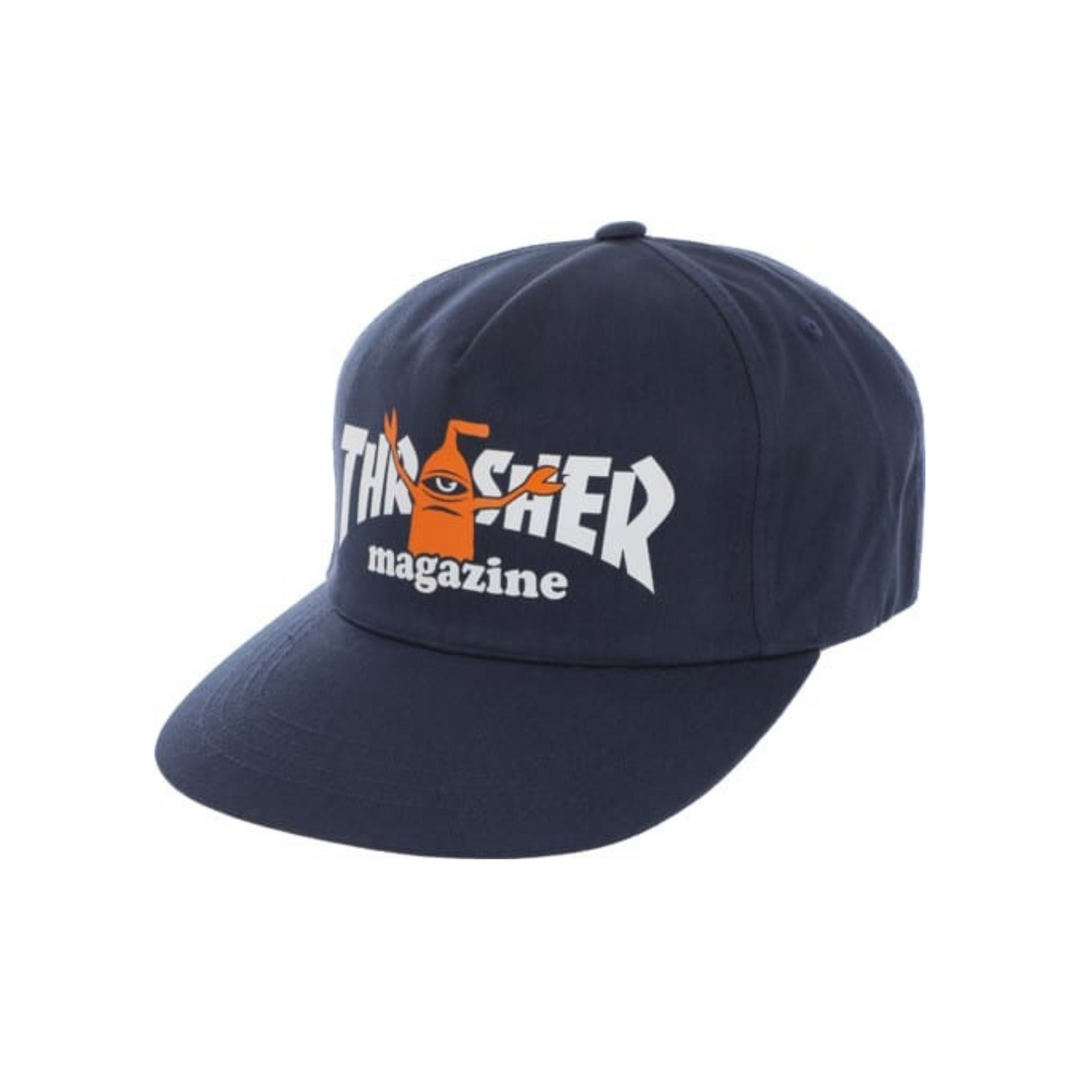 THRASHER - THRASHER X TOY MACHINE SECT SNAPBACK - NAVY