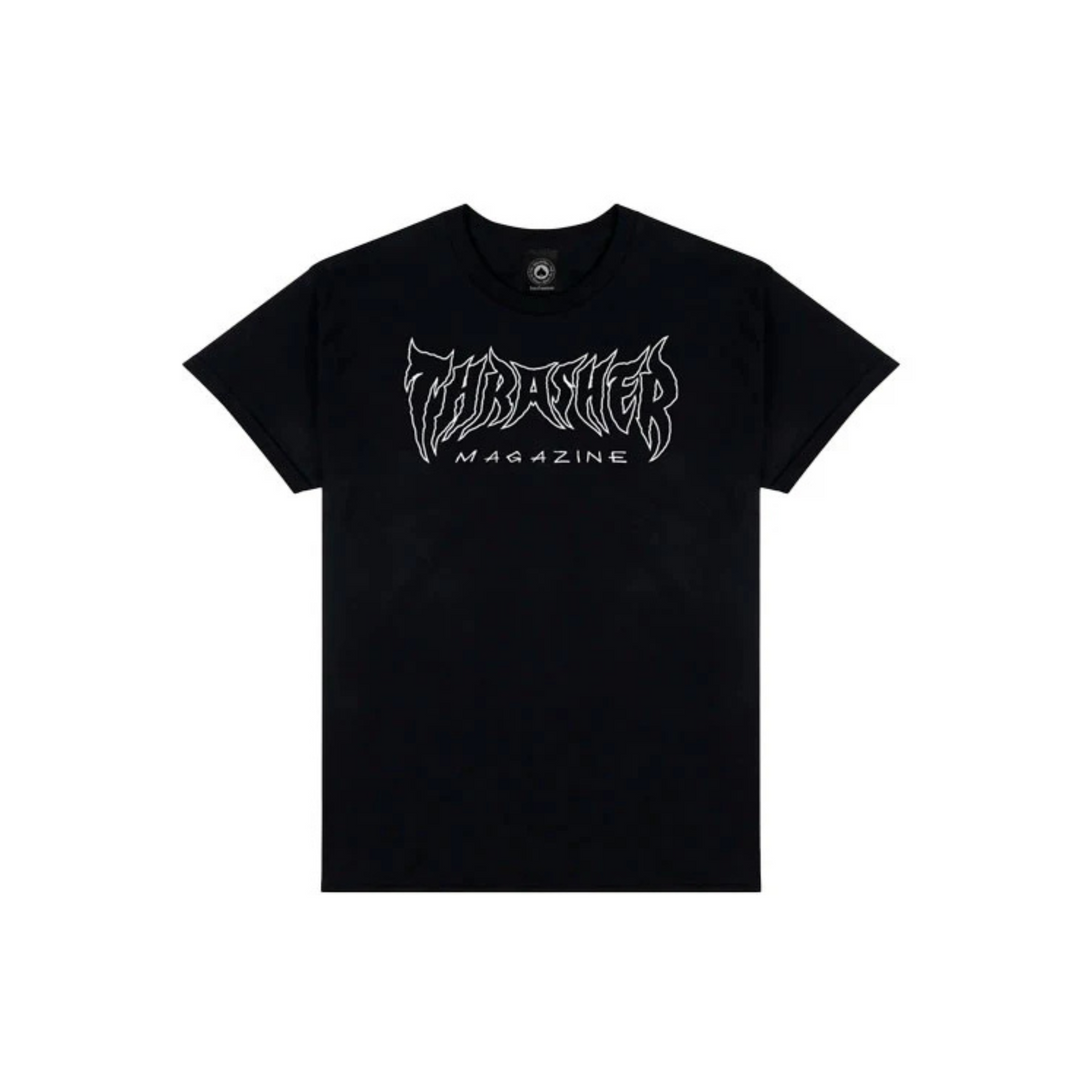 THRASHER - METAL T-SHIRT - BLK
