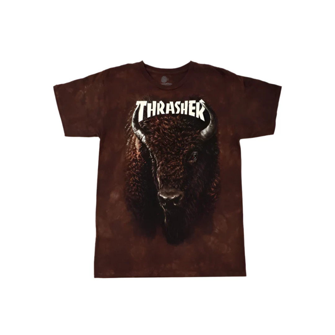THRASHER - BISON T-SHIRT BROWN