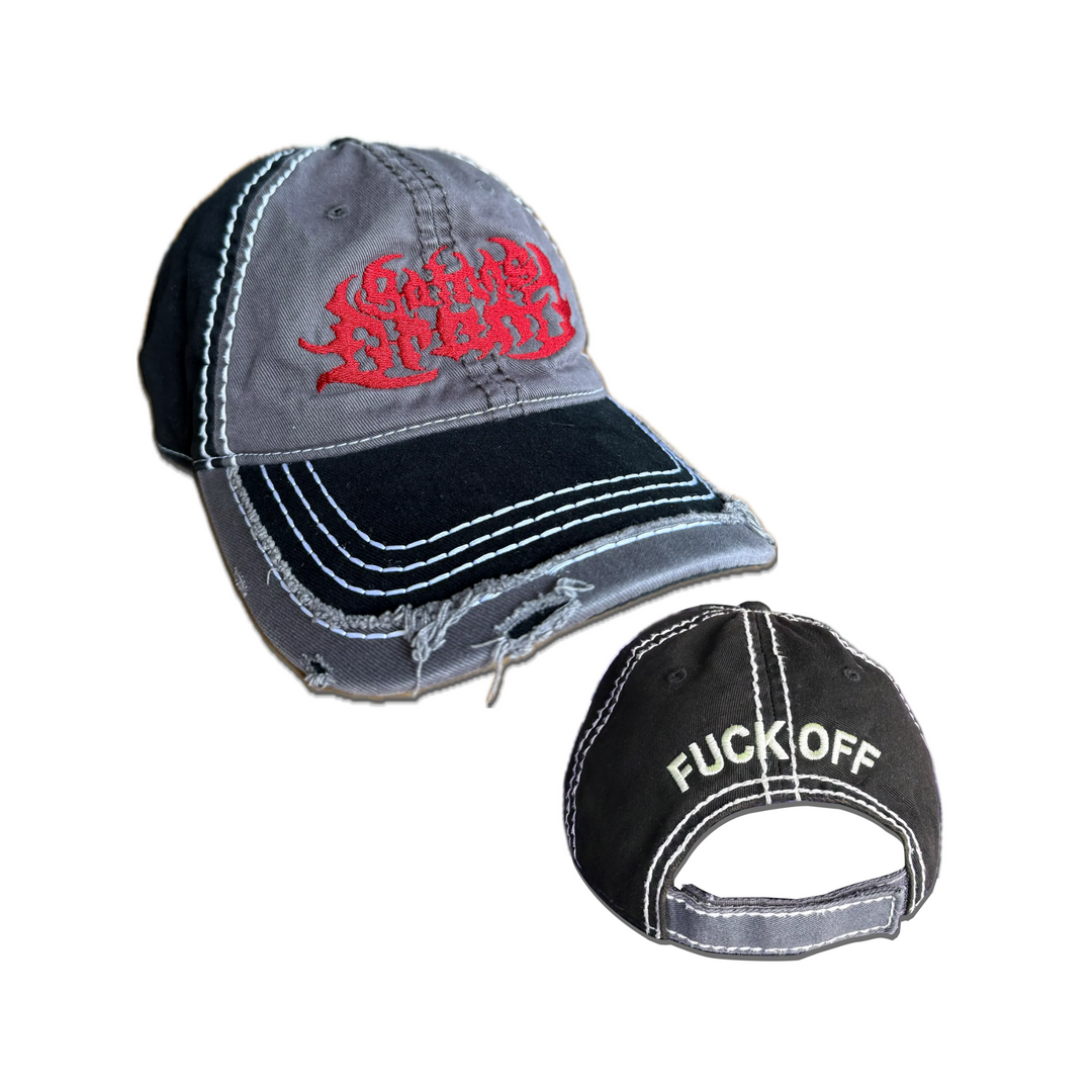 SATANS DRANO - "FUCK OFF" PREMIUM DISTRESSED HAT