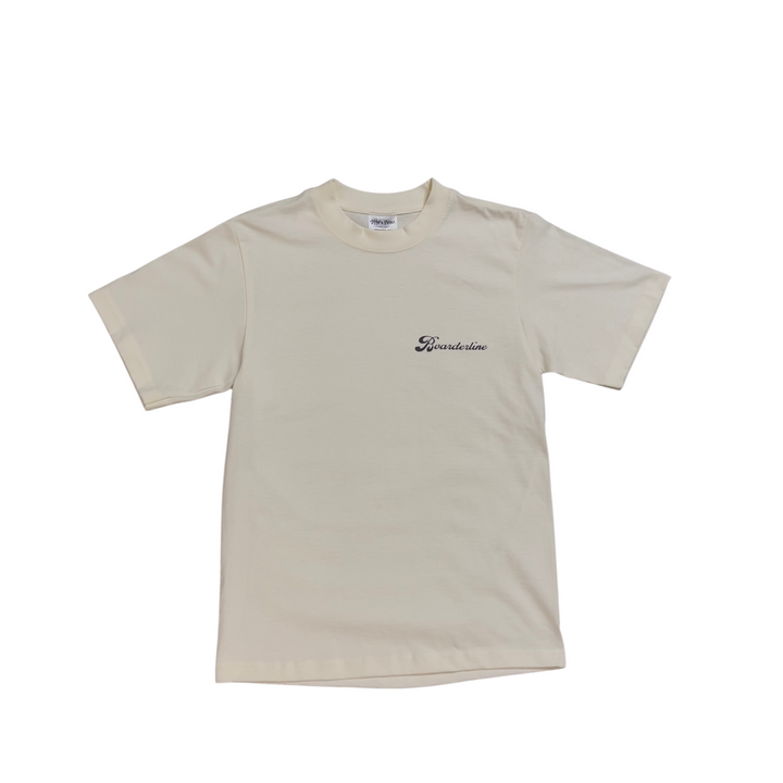 BOARDERLINE - CROPPED HEAVYWEIGHT TEE -OFF WHITE-
