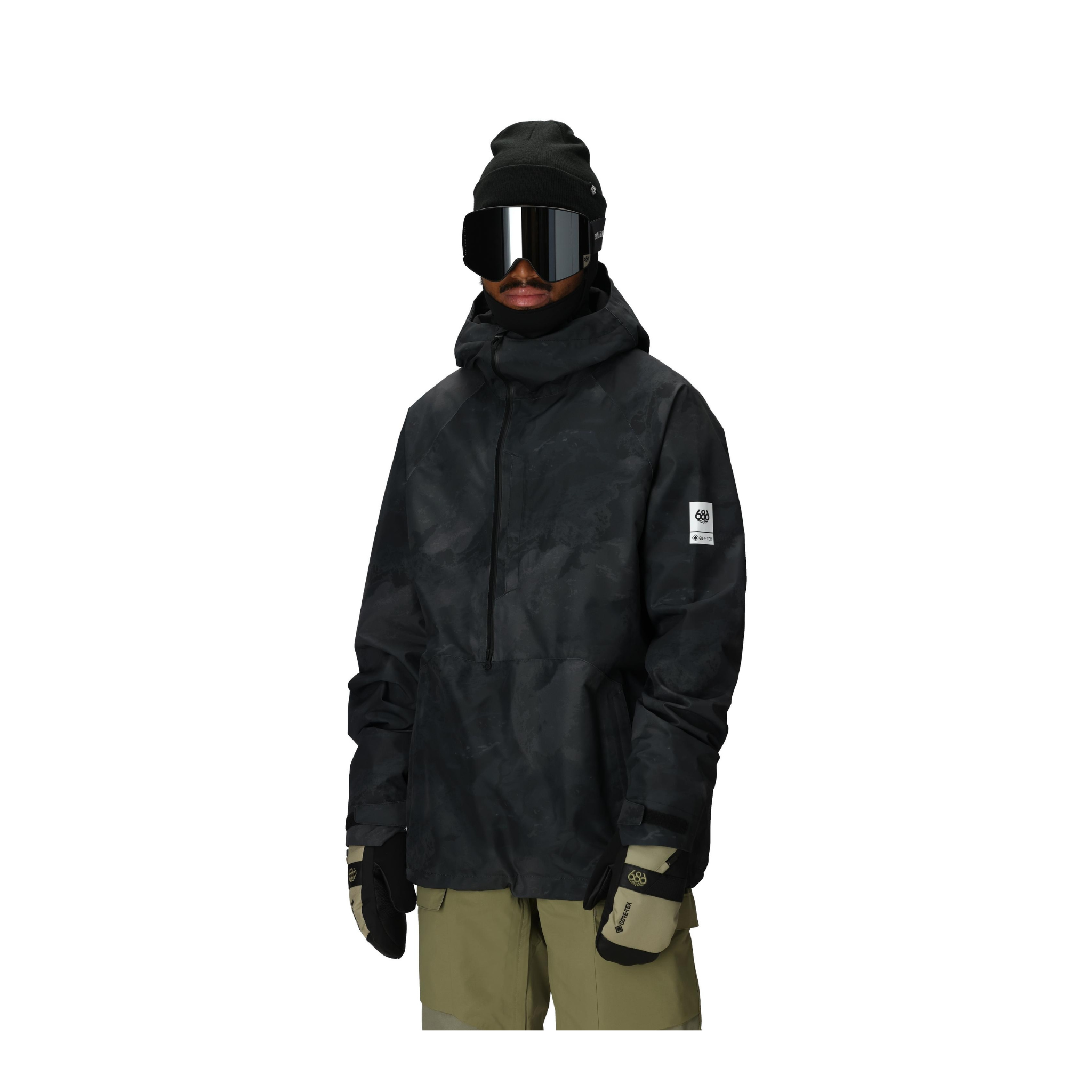 新品686 GORE-TEX Fragment shell anorak XL 686 - MENS GORE-TEX FRAGMENT SHELL ANORAX BLACK HEMISPHERE - 25/26