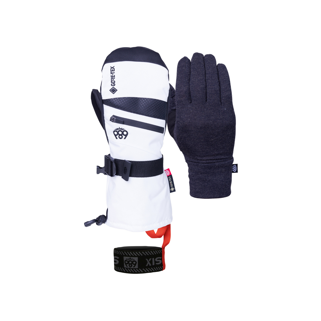 686 - WOMENS GORE-TEX SMARTY GAUNTLET MITT WHITE - 25/26