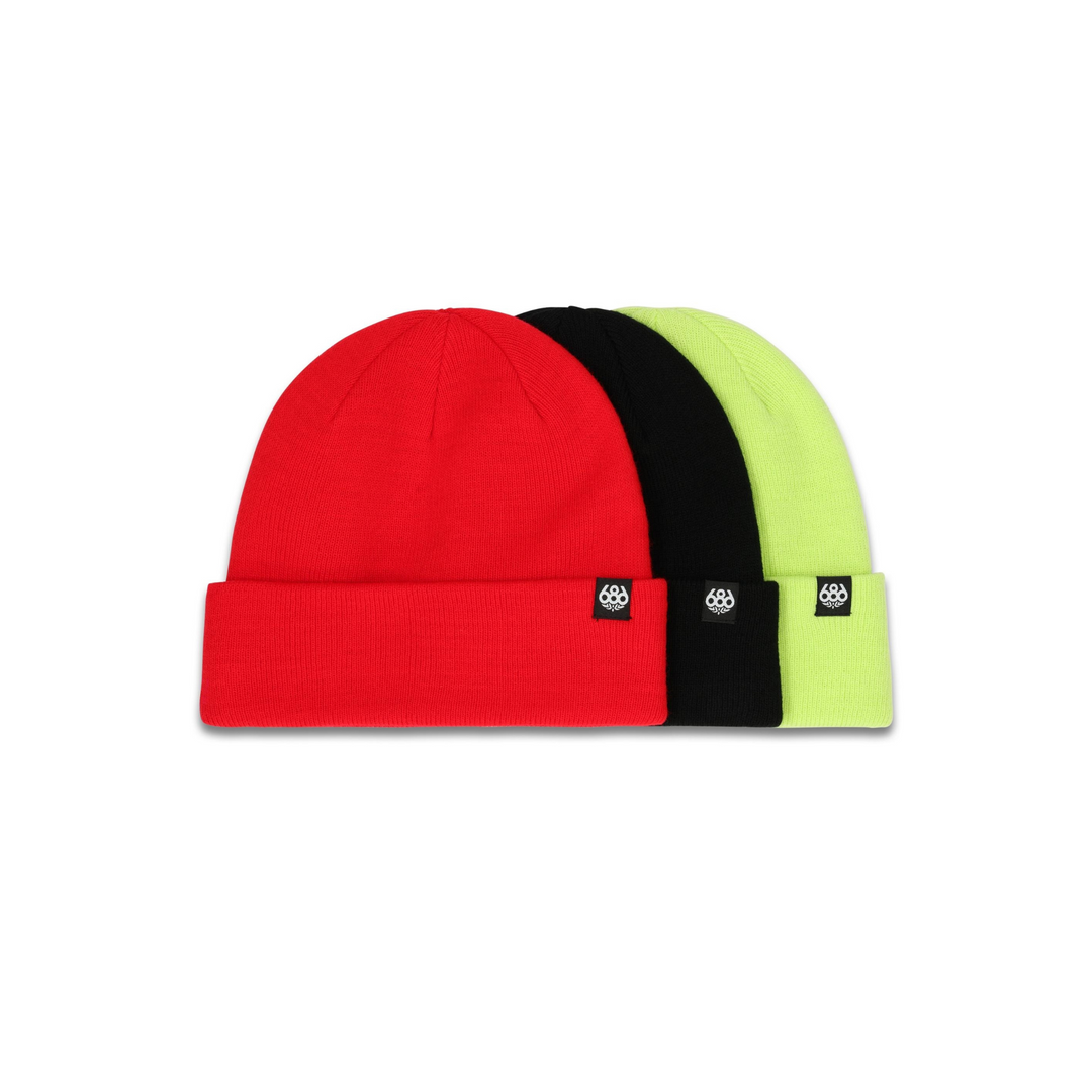 686 - STANDRAD ROLL UP BEANIE 3 PACK MULTI