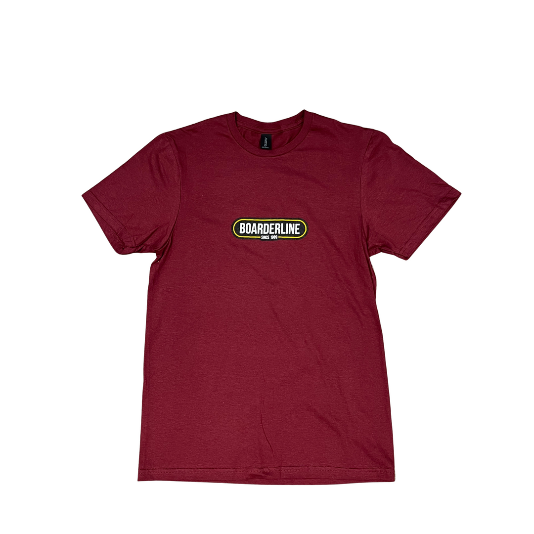 BOARDERLINE - LOGO TEE SHIRT - MAROON