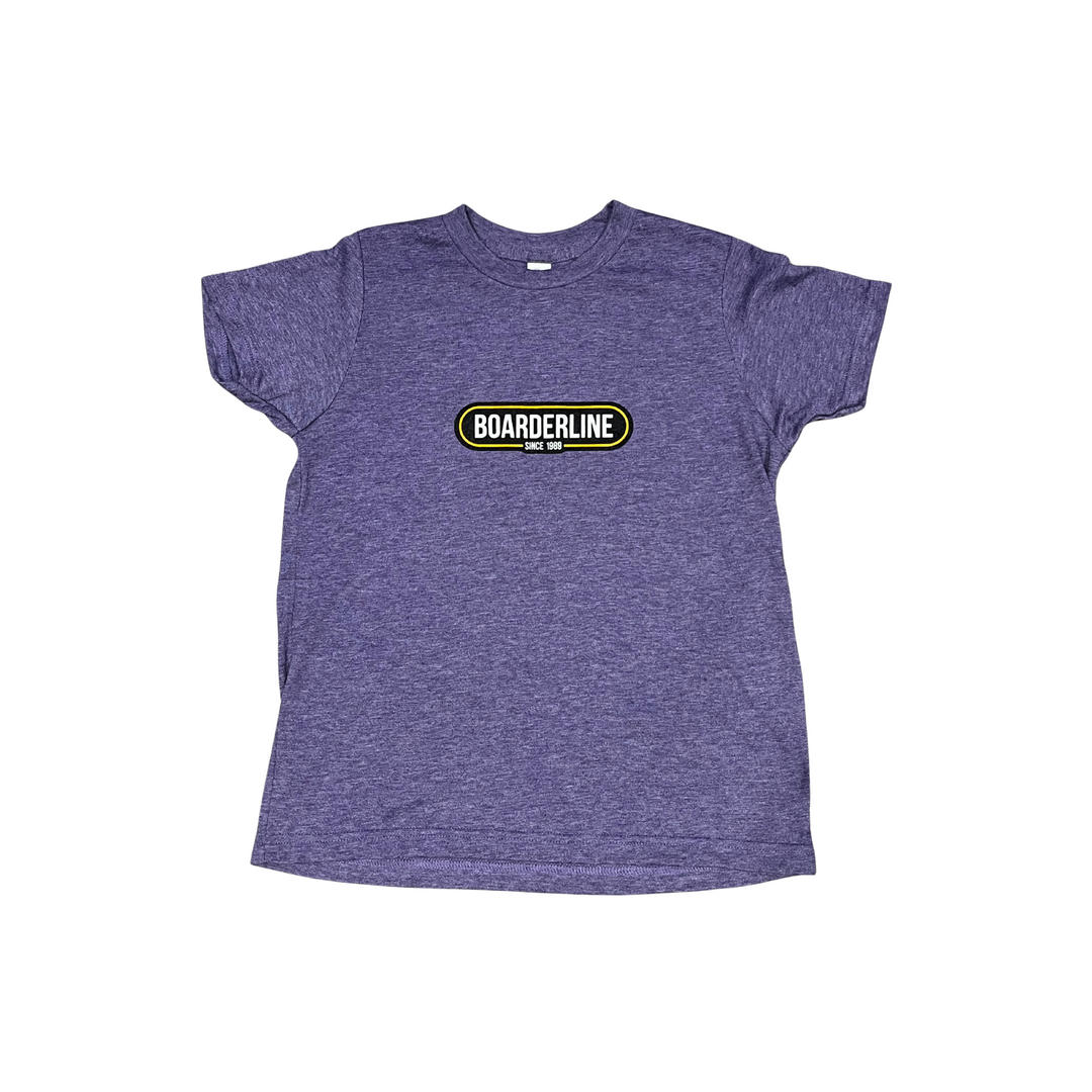 BOARDERLINE - YOUTH BOARDERLINE TEE - HEATHER PURPLE