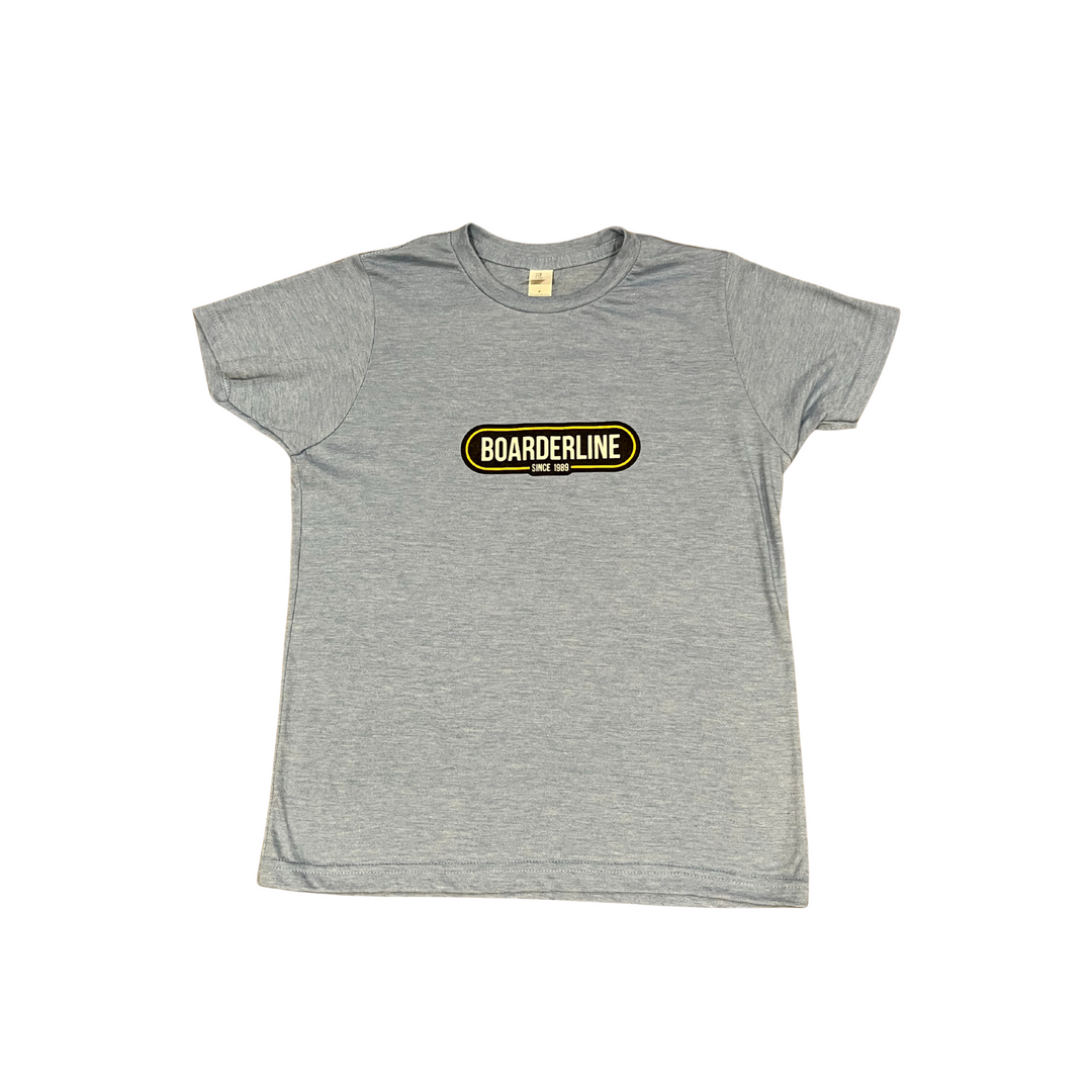BOARDERLINE - YOUTH BOARDERLINE TEE - HEATHER BLUE