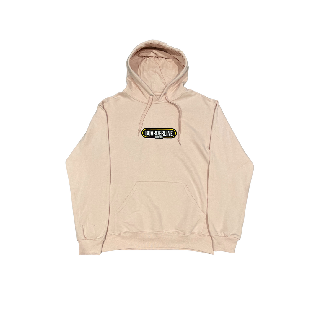 BOARDERLINE - CENTER LOGO HOODIE - PINK