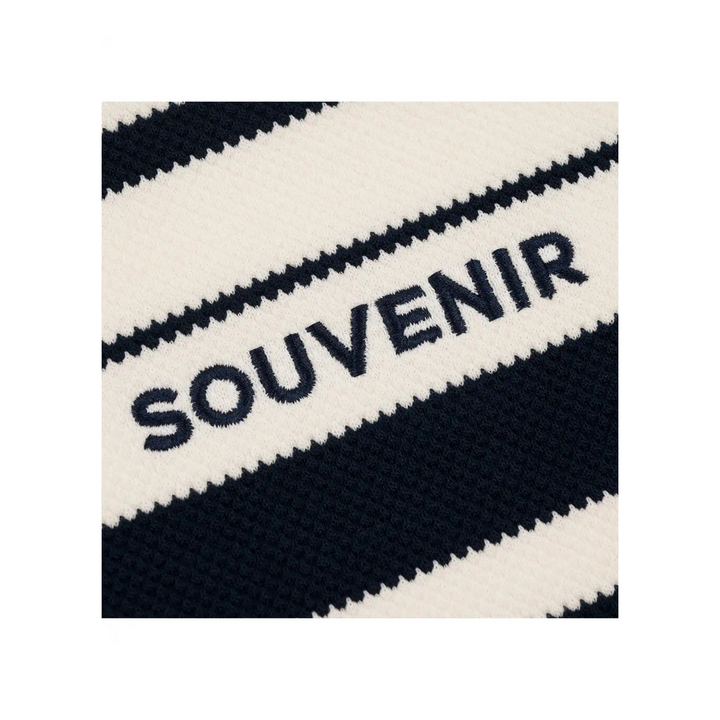 SOUVENIR - STRIPED ULTRA PIQUE SWEATSHIRT MARSHMELLOW