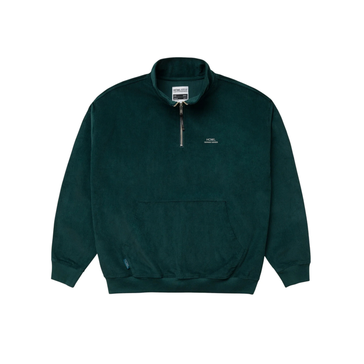 HOWL - CORDUROY HALF ZIP - GREEN -