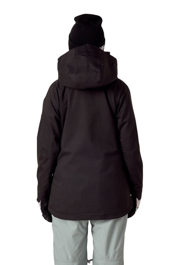 686 - WOMENS SMARTY SPELLBOUND JACKET BLACK HERRINGBONE - 25/26