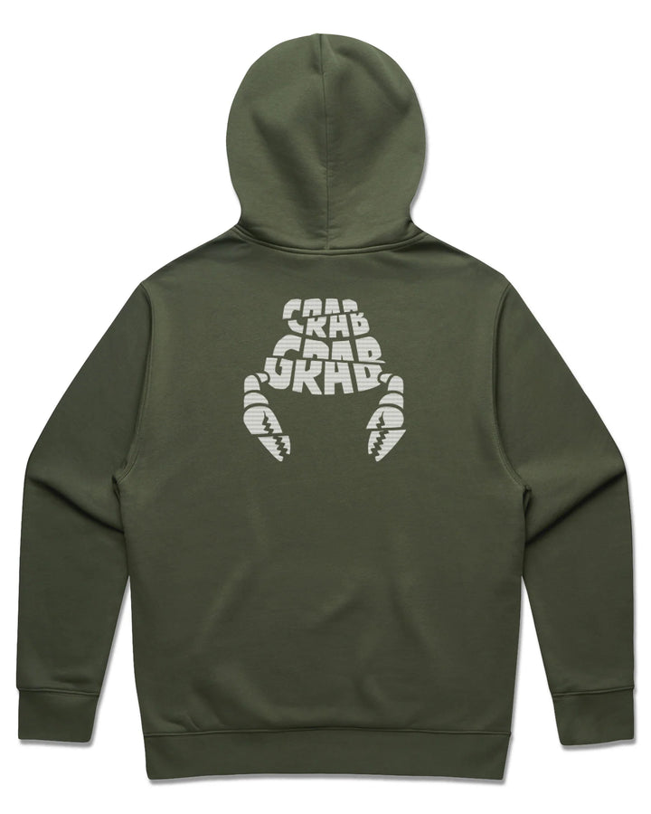 CRAB GRAB - CHOPPED HOODIE - GREEN -