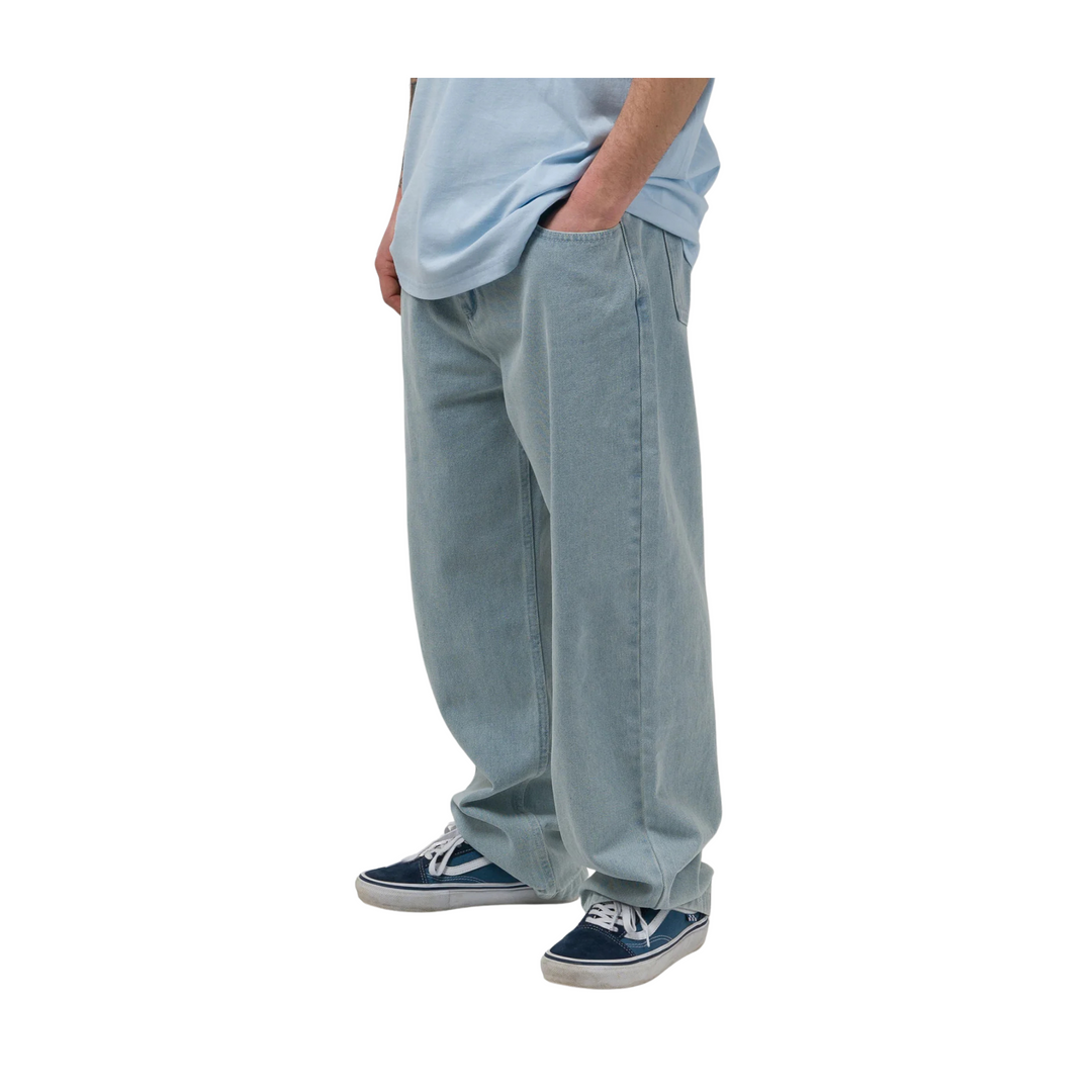 LOVIAH - OG BAGGY 5 POCKET DENIM PANTS - WHITE BLUE WASH