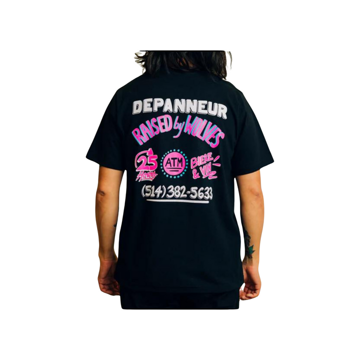 RAISED BY WOLVES - DEPANNEUR TEE - BLACK
