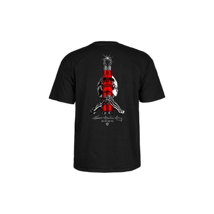 POWELL PERALTA - BRUCE LEE SKULL & SWORD TEE - BLK