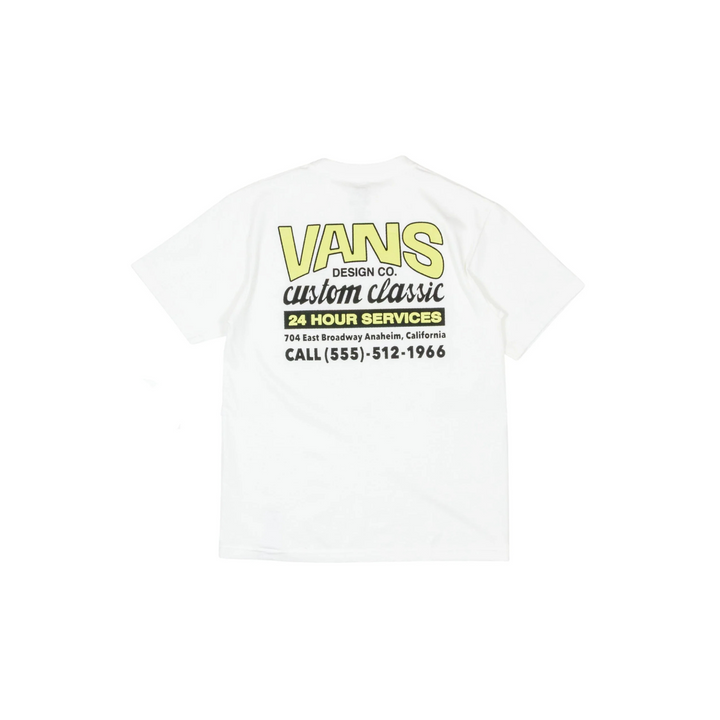 VANS - SHOP FRONT TEE SHIRT WHITE/SUNNY YELLOW
