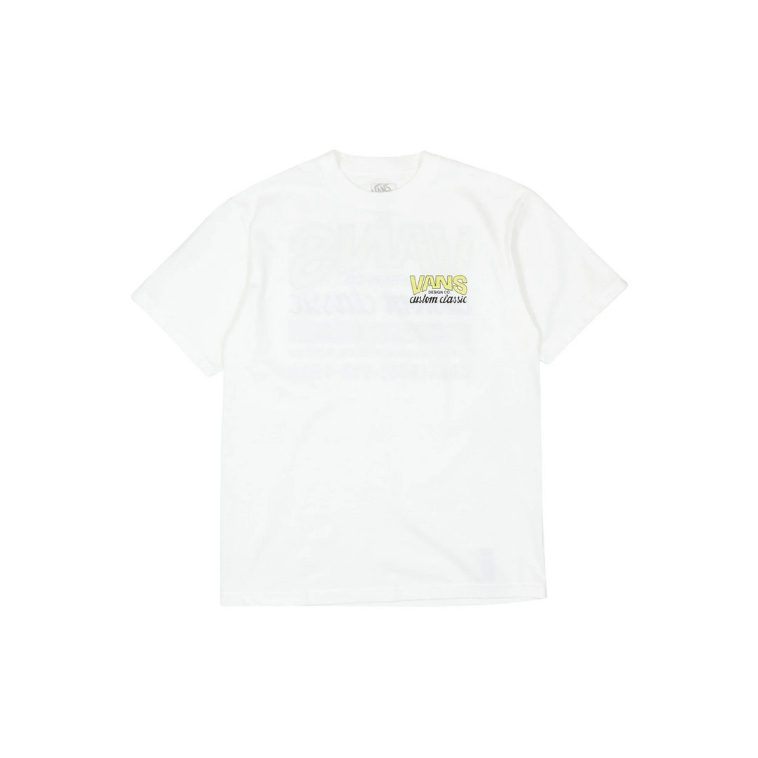 VANS - SHOP FRONT TEE SHIRT WHITE/SUNNY YELLOW