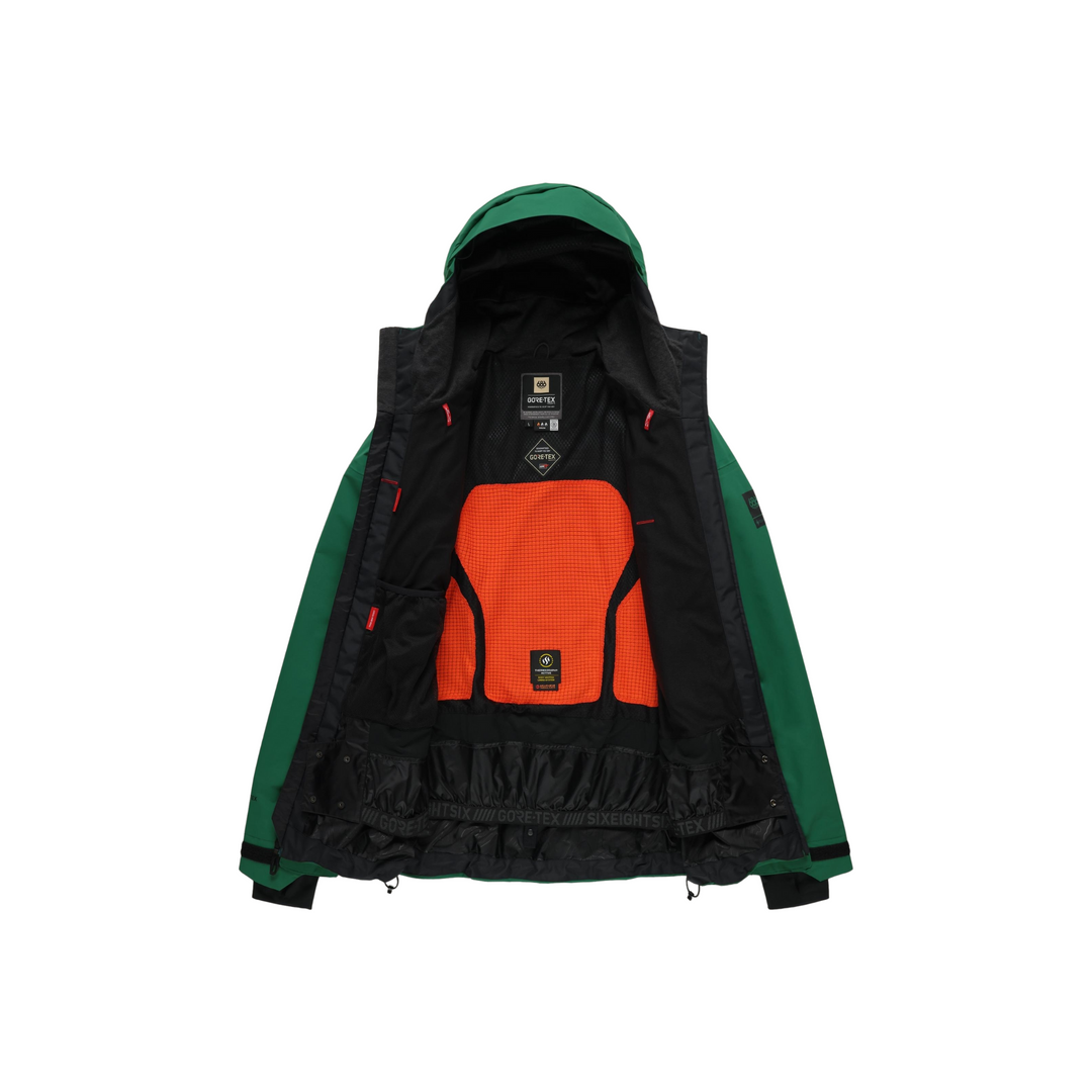 686 - MENS GORE-TEX GT THERMAGRAPH JACKET EMERALD GREEN - 25/26