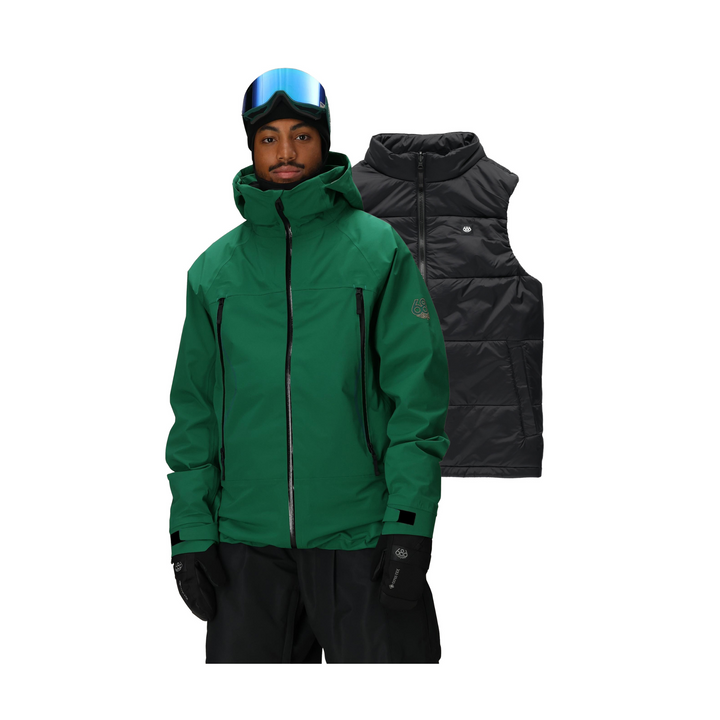 686 - MENS SMARTY 3 IN 1 RODEO 3L JACKET EMERALD GREEN - 25/26
