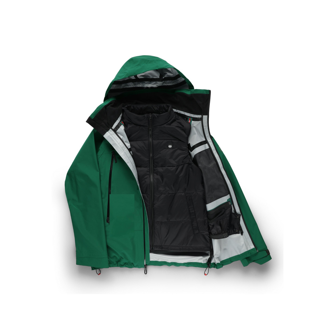 686 - MENS SMARTY 3 IN 1 RODEO 3L JACKET EMERALD GREEN - 25/26