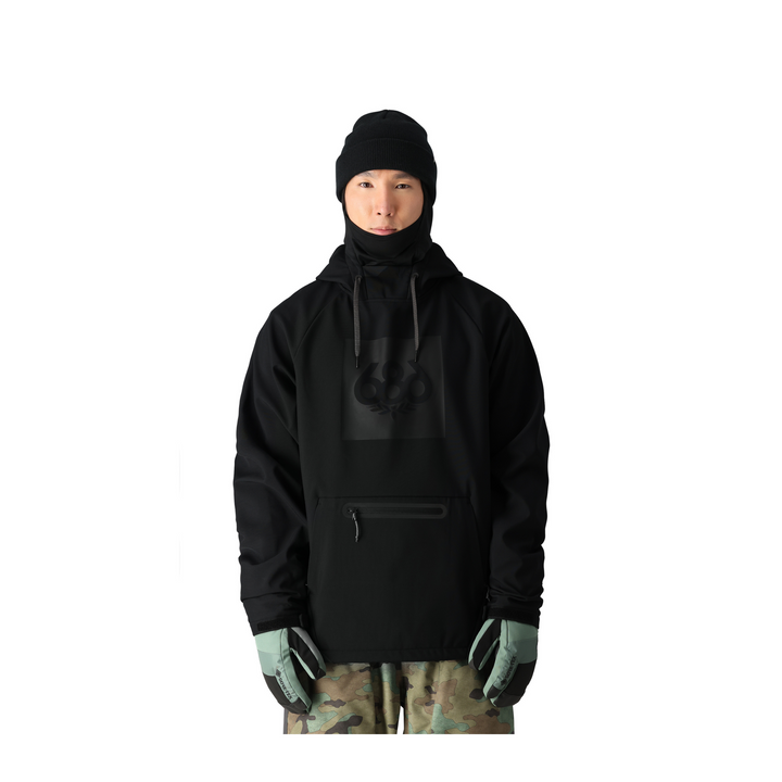 686 - MENS WATERPROOF HOODY BLACK - 25/26