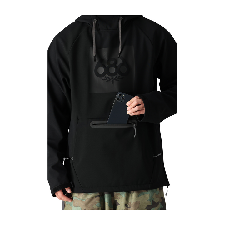 686 - MENS WATERPROOF HOODY BLACK - 25/26