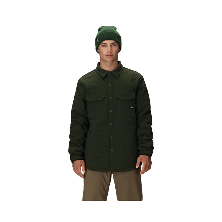 686 - MENS THERMAL DRY SNAP UP SHIRT DARK GREEN - 25/26