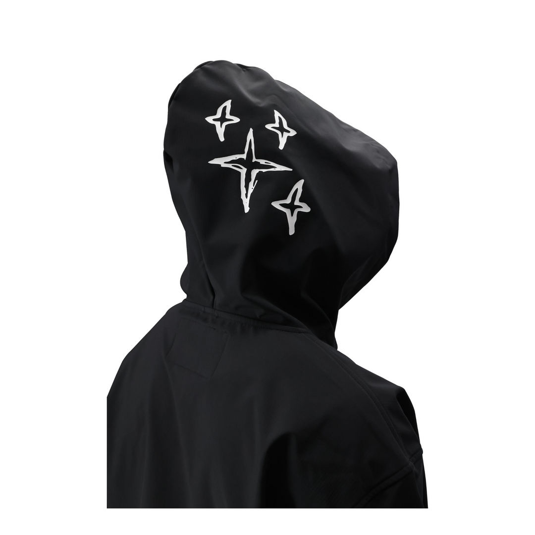 686 - MENS WATERPROOF TEAM HOODY BLACK PRINT - 25/26