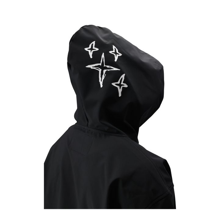 686 - MENS WATERPROOF TEAM HOODY BLACK PRINT - 25/26