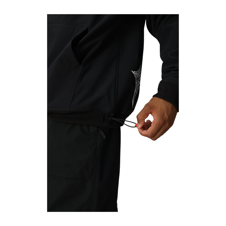 686 - MENS WATERPROOF TEAM HOODY BLACK PRINT - 25/26