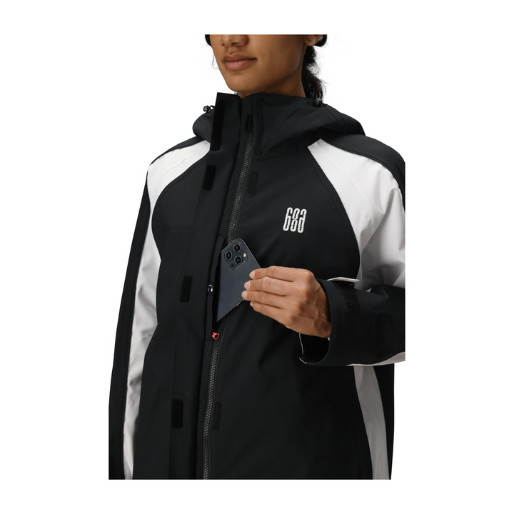 686 - WOMENS HOLOGRAM SHELL JACKET BLACK - 25/26