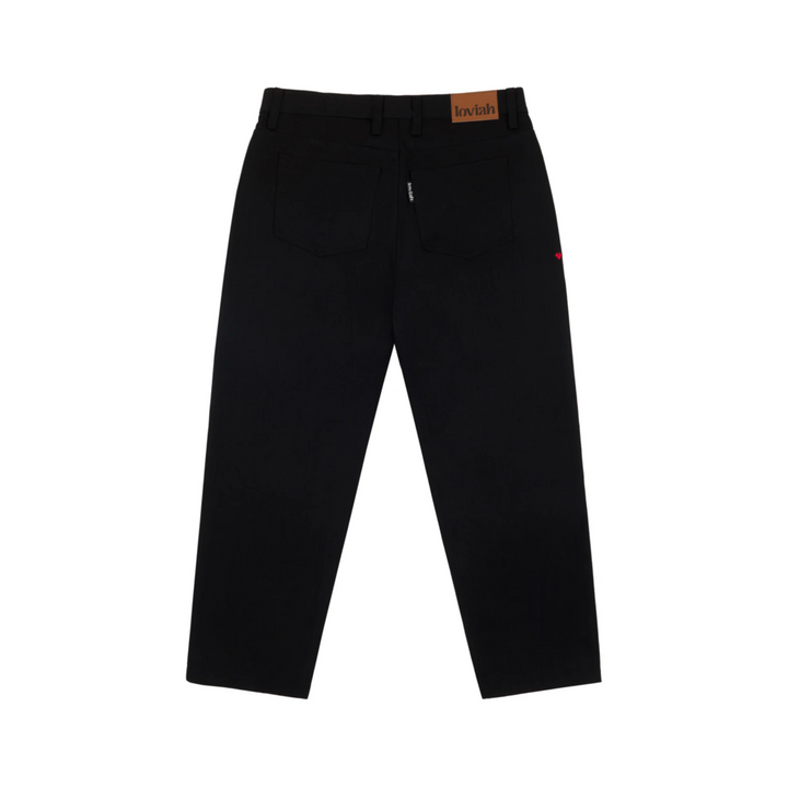 LOVIAH - OG BAGGY 5 POCKET DENIM PANTS BLACK