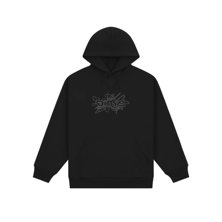 DIME - GLYPH HOODIE - BLACK -