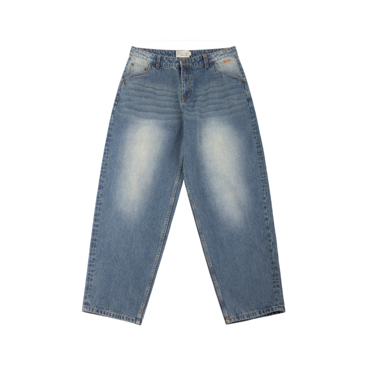 DIME - BAGGY DENIM PANTS - SANDBLASTED INDIGO -
