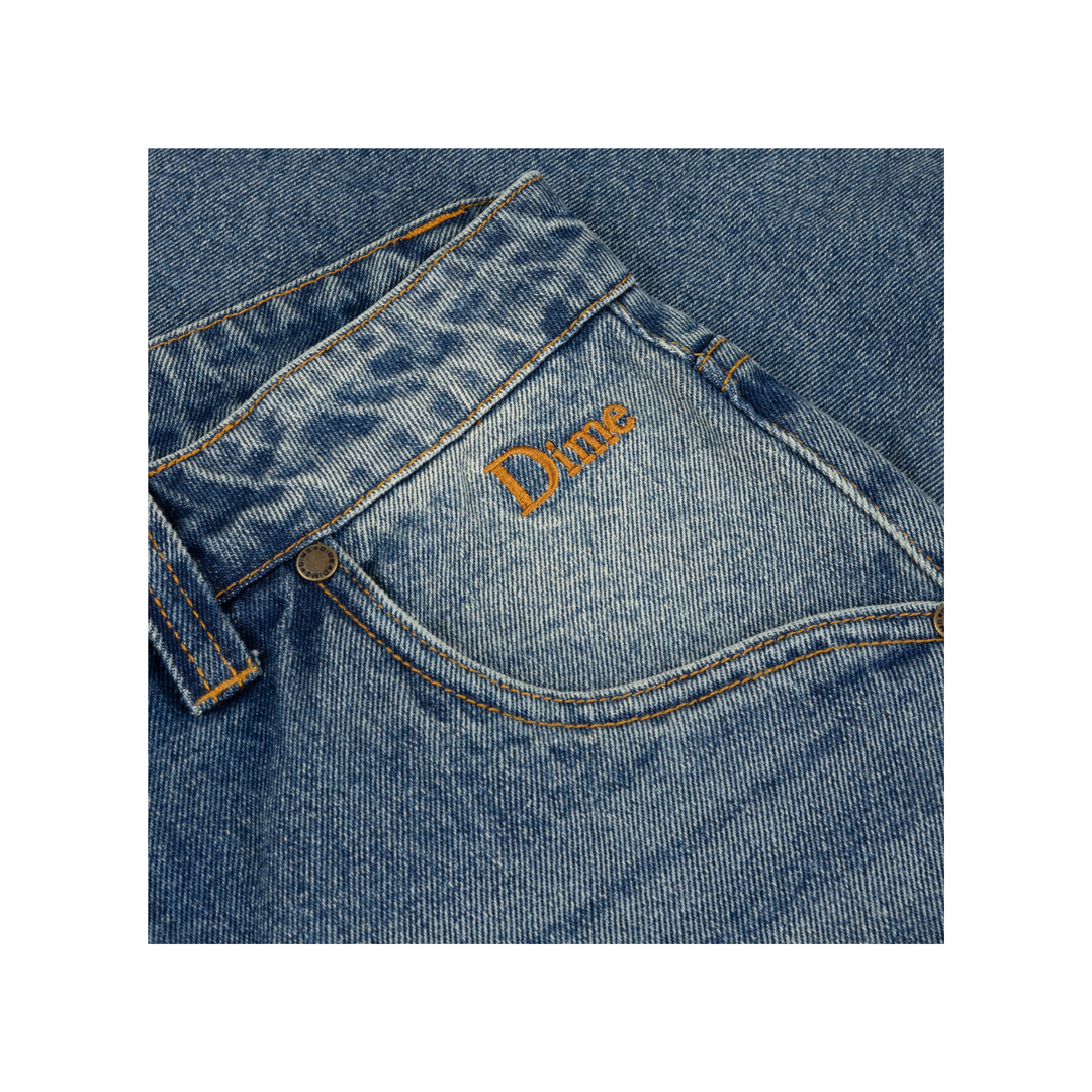 DIME - BAGGY DENIM PANTS - SANDBLASTED INDIGO -