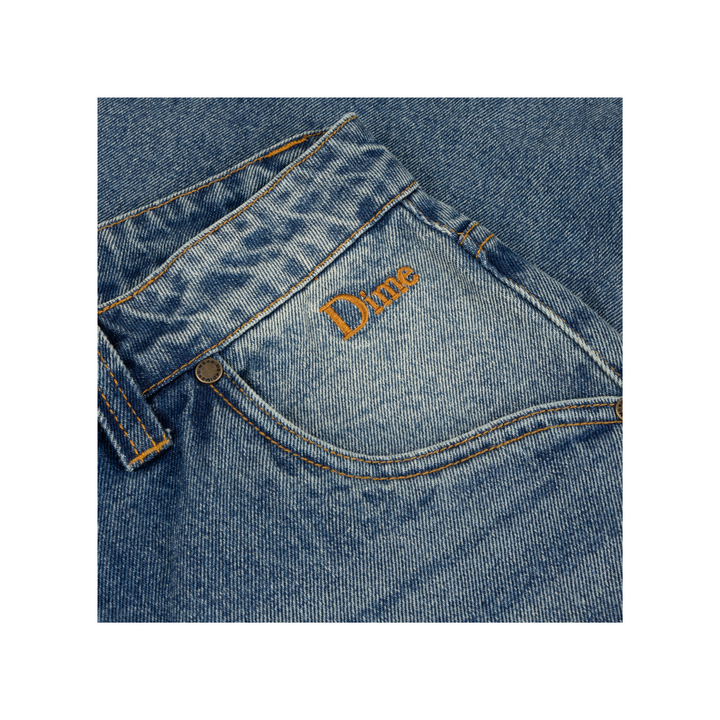 DIME - BAGGY DENIM PANTS - SANDBLASTED INDIGO -