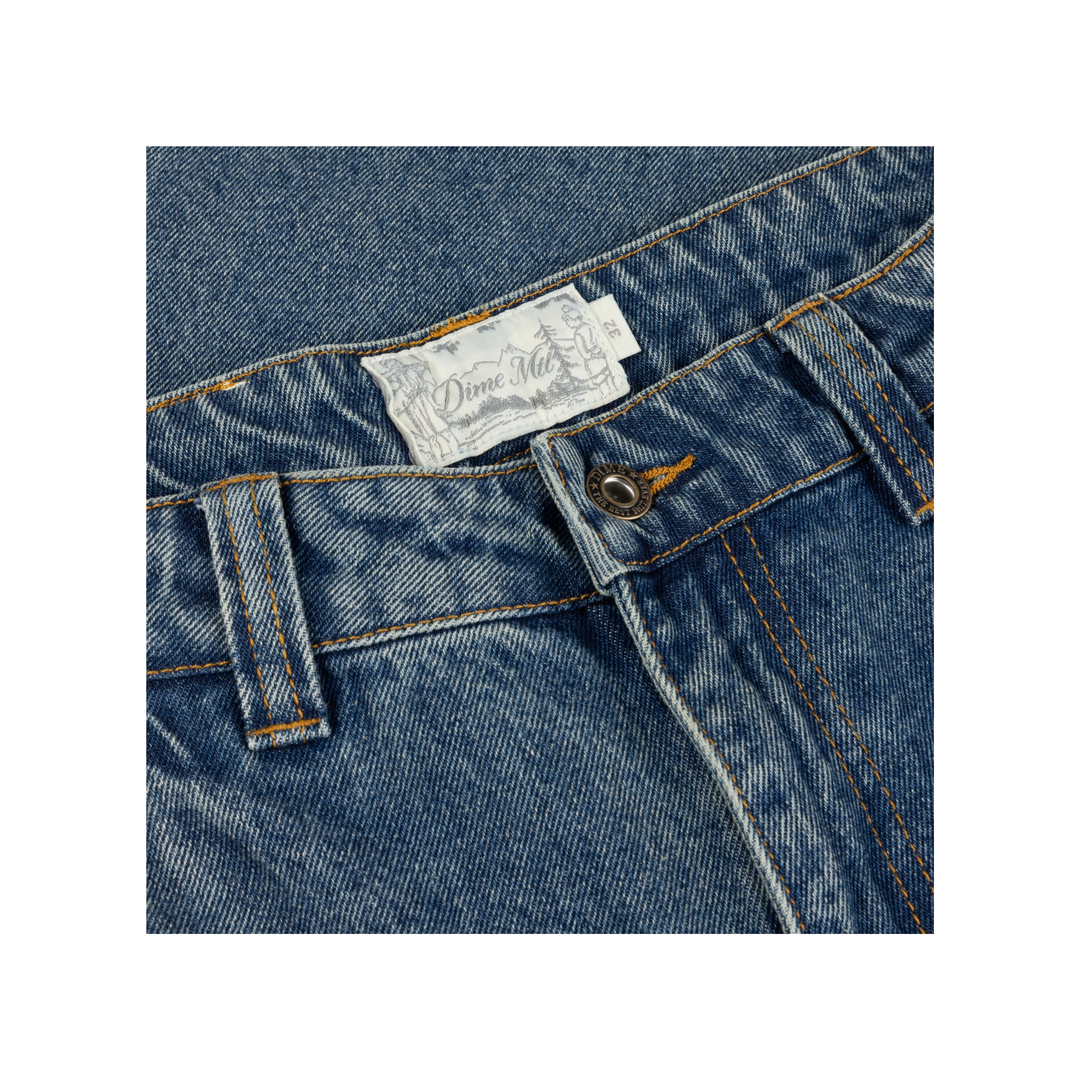 DIME - BAGGY DENIM PANTS - SANDBLASTED INDIGO -