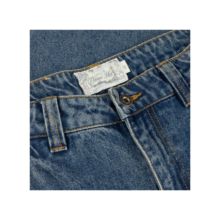 DIME - BAGGY DENIM PANTS - SANDBLASTED INDIGO -