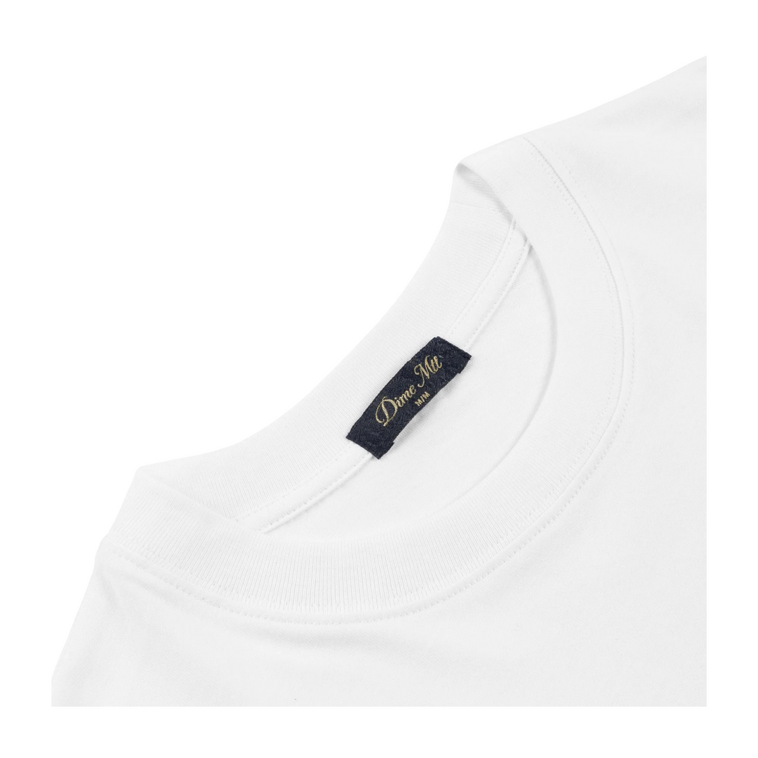 DIME - CLASSIC CROSS STITCH T-SHIRT - WHITE -