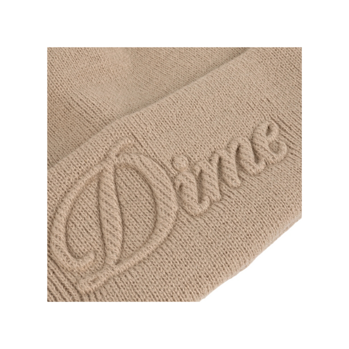DIME - CURSIVE FOLD BEANIE - TAN -