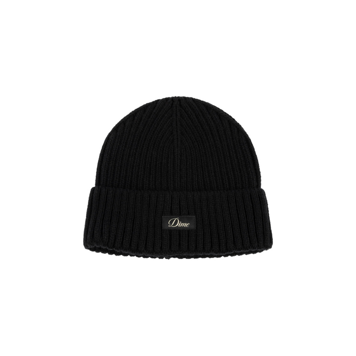 DIME - CURSIVE RIB BEANIE - BLACK -