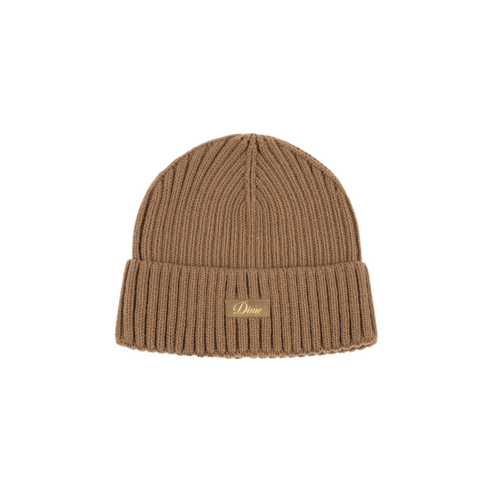 DIME - CURSIVE RIB BEANIE - COFFEE