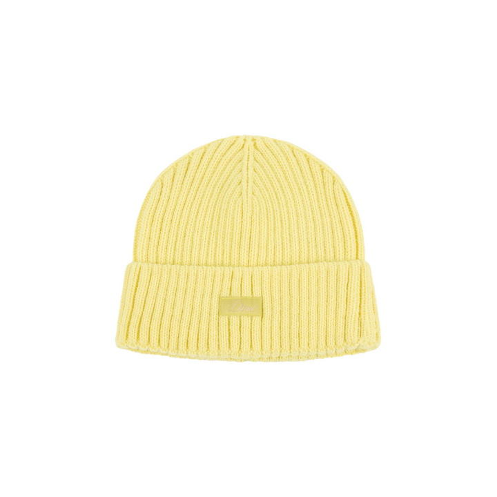 DIME - CURSIVE RIB BEANIE - NEON YELLOW -