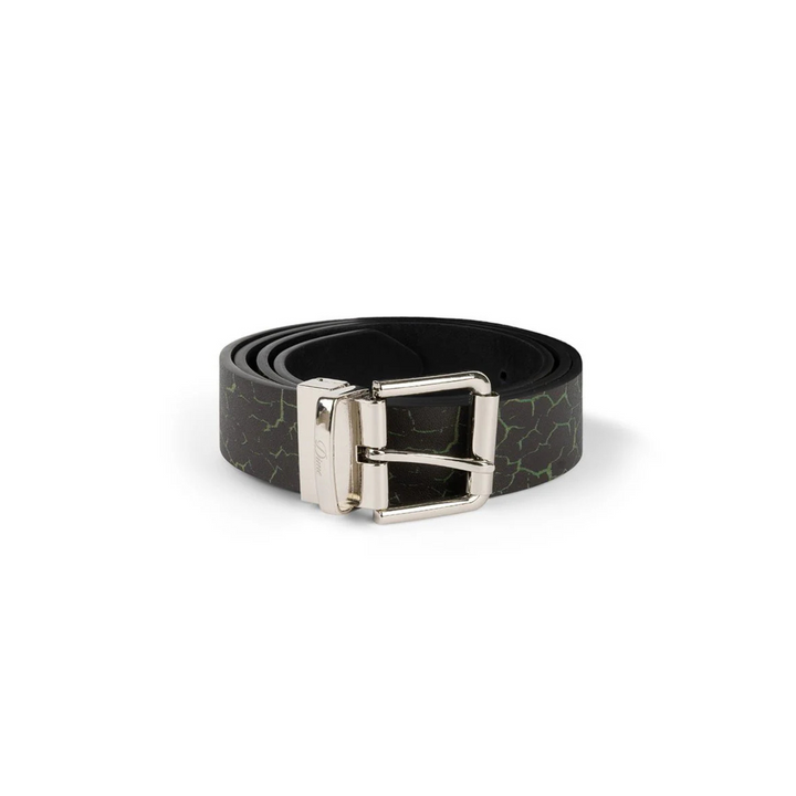 DIME - REVERSABLE LEATHER BELT - BLACK/BLACK - S/M