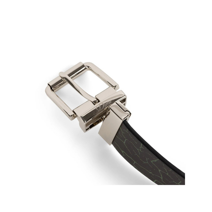 DIME - REVERSABLE LEATHER BELT - BLACK/BLACK - S/M
