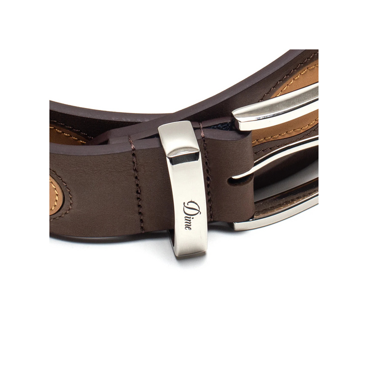 DIME - PREMIUM LEATHER BELT - BROWN - L/XL